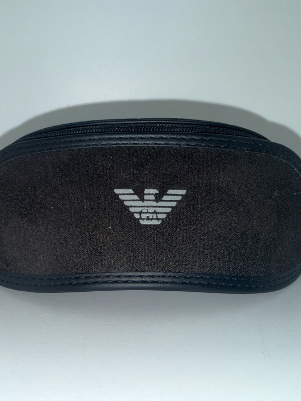 Emporio Armani Black Glasses Case with Silver Logo Like New